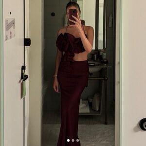 CAMILA COEHLO Burgundy Set